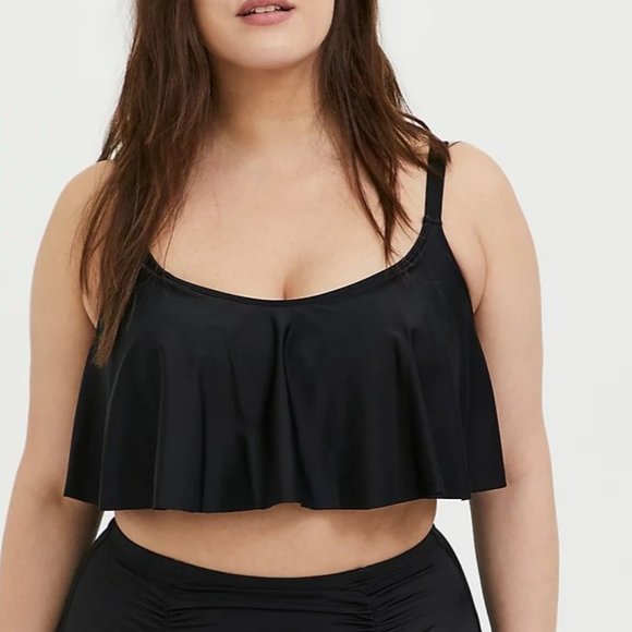 torrid Other - Torrid Wireless Flounce Bikini Top In Black Size 3X